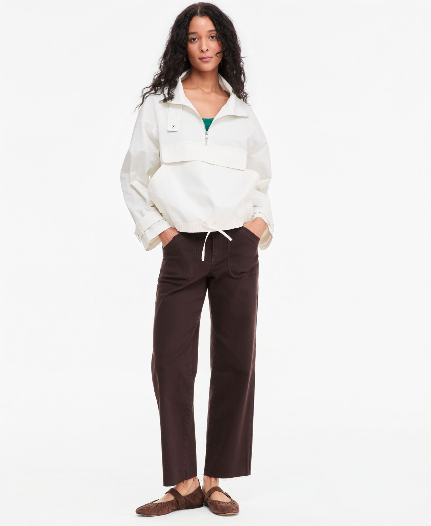 Women's Stand-Collar Pullover Anorak Jacket