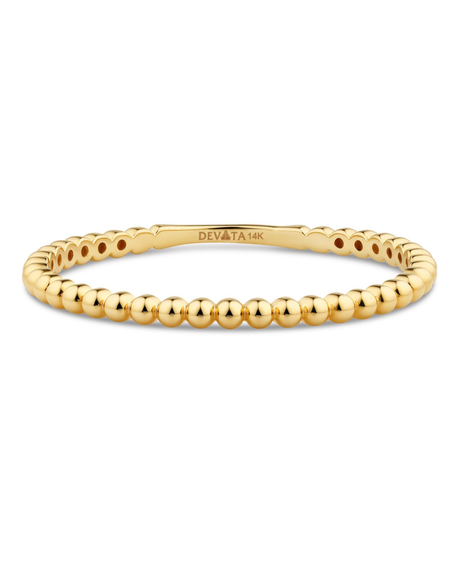 Beaded Ball Ring in 14K Gold