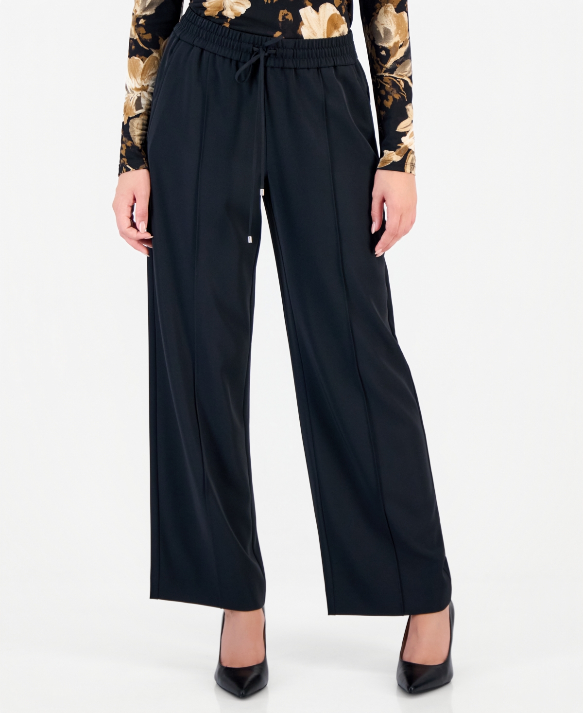 I.n.c. International Concepts Petite Wide-Leg High-Waisted Pants, Macy's Exclusive