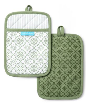 Allover Geo Floral 2-Pack Pot Holders