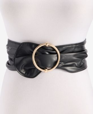Faux-Leather Sash Belt