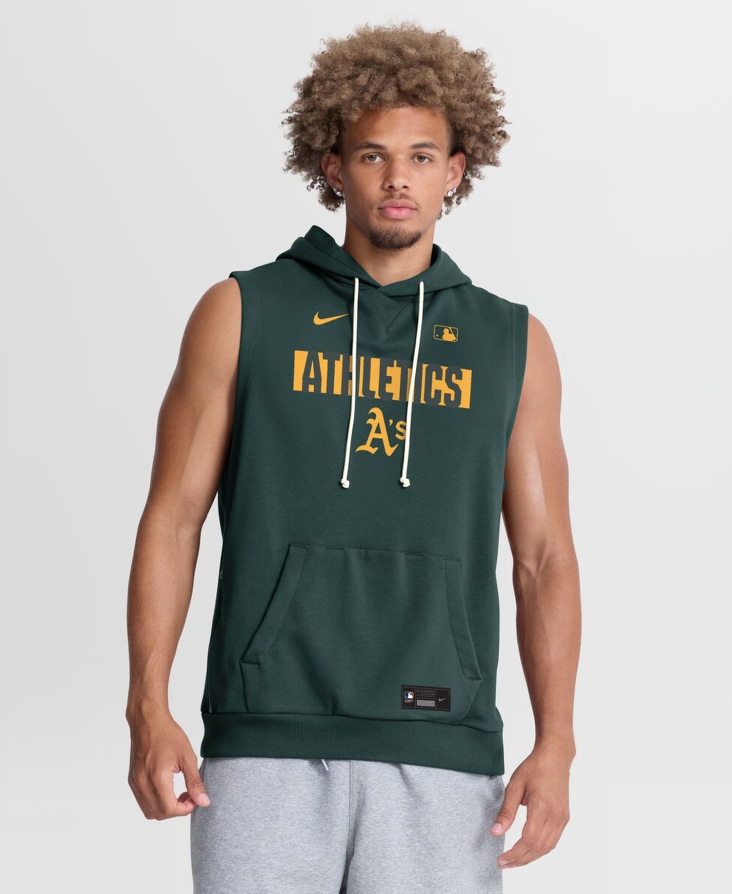 Men's Green Athletics Authentic Collection Standard Issue Dri-FIT Sleeveless Hoodie