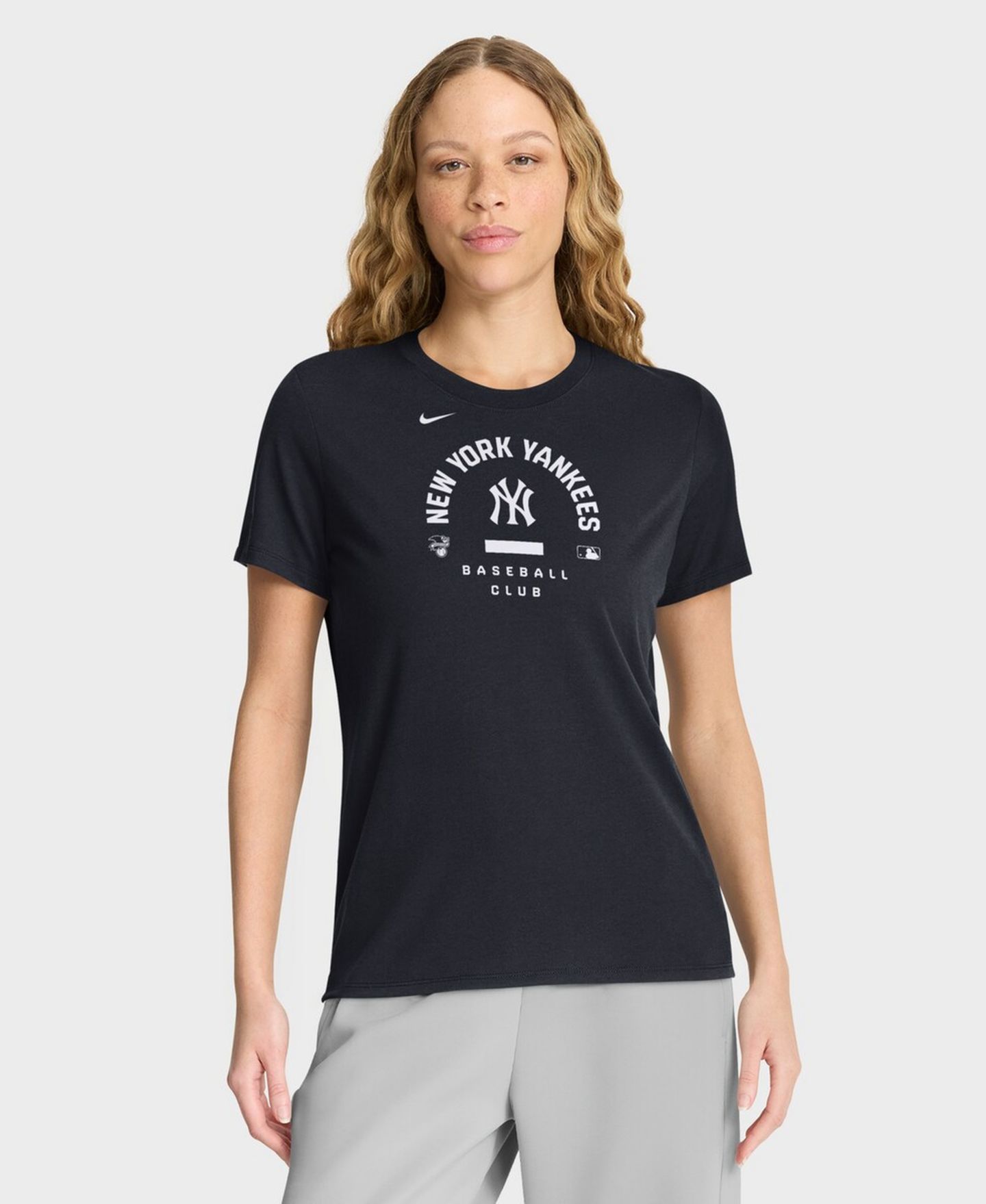 Женская футболка Nike Navy New York Yankees Authentic Collection Early Work Tri-Blend Dri-FIT — фото 3