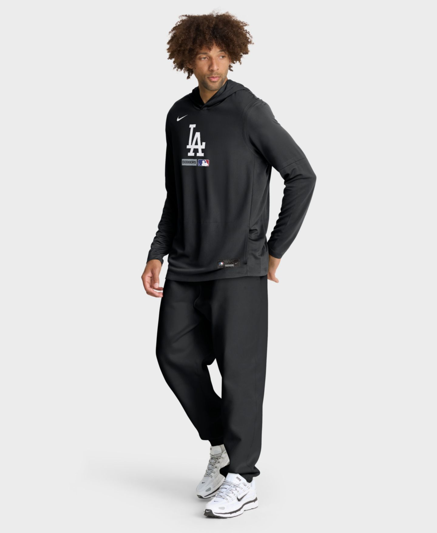 Мужское худи Nike Black Los Angeles Dodgers Authentic Collection Dri-FIT Long Sleeve — фото 4