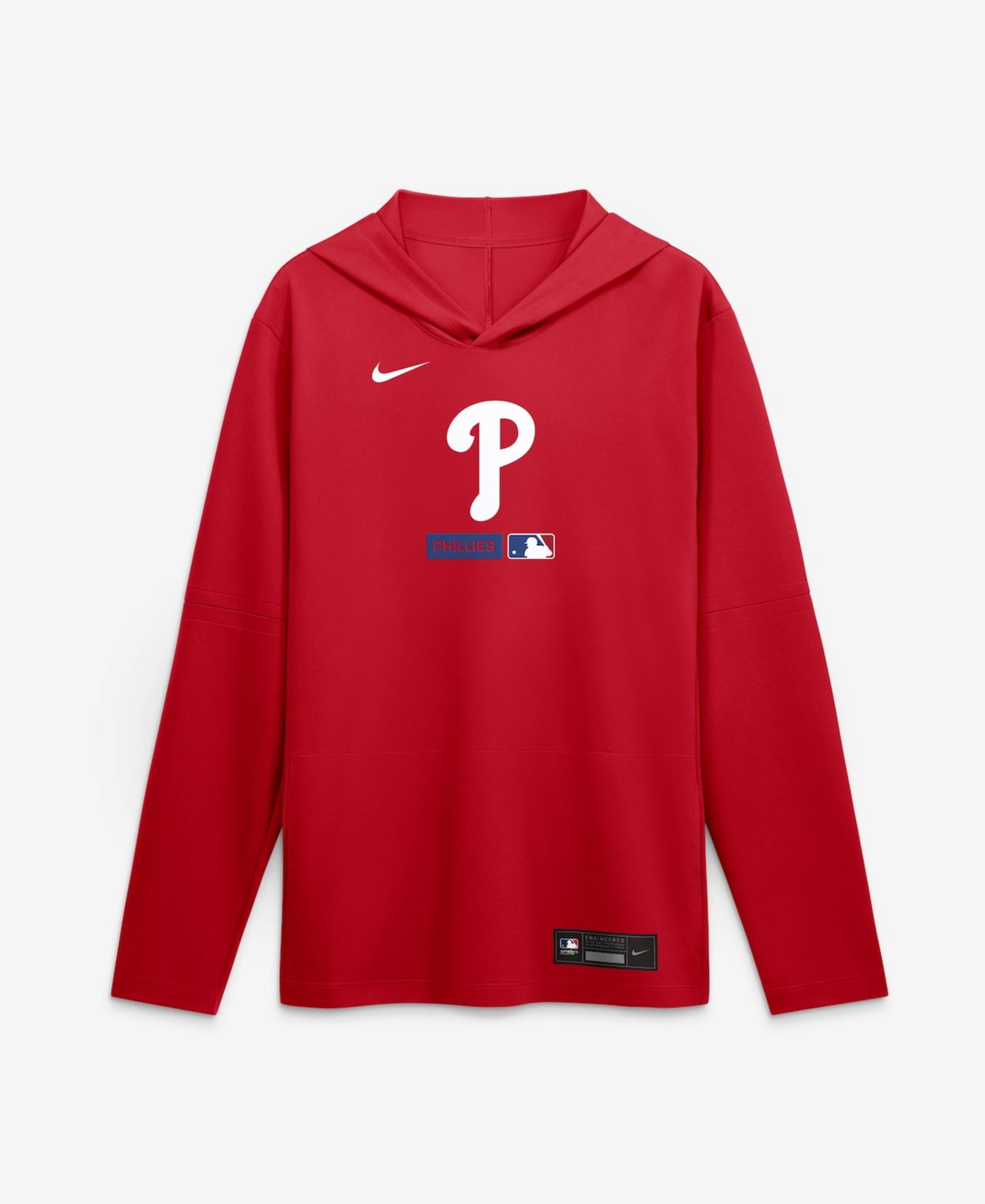 Men's Red Philadelphia Phillies Authentic Collection Dri-FIT Long Sleeve Hoodie