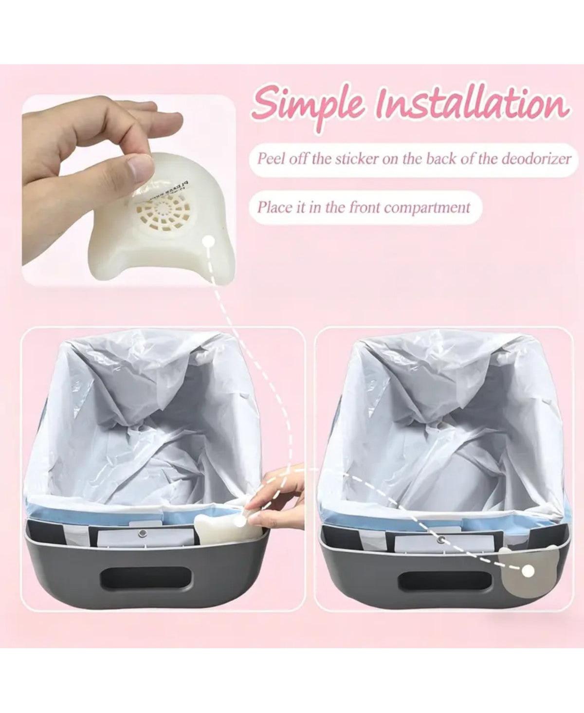 Cumrige 2-Pack Universal Cat Litter Box Deodorizing Pods, Long-Lasting Fresh Scent Refresher for Automatic and Standard Litter Boxes