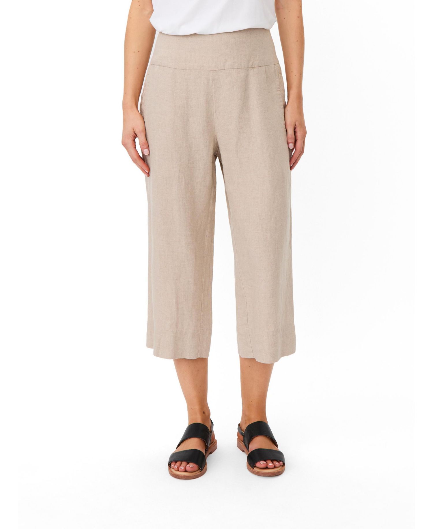 Women's Mapallas Linen Cropped Trousers