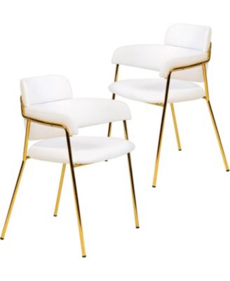 Axis Dining Chair Set of 2 Velvet Upholstery with Stainless Steel Legs, Accent Side Chair for Modern Home, Kitchen and Dining
