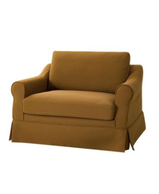 Raul Farmhouse Slipcovered Armchair with Feather Blended Cushion