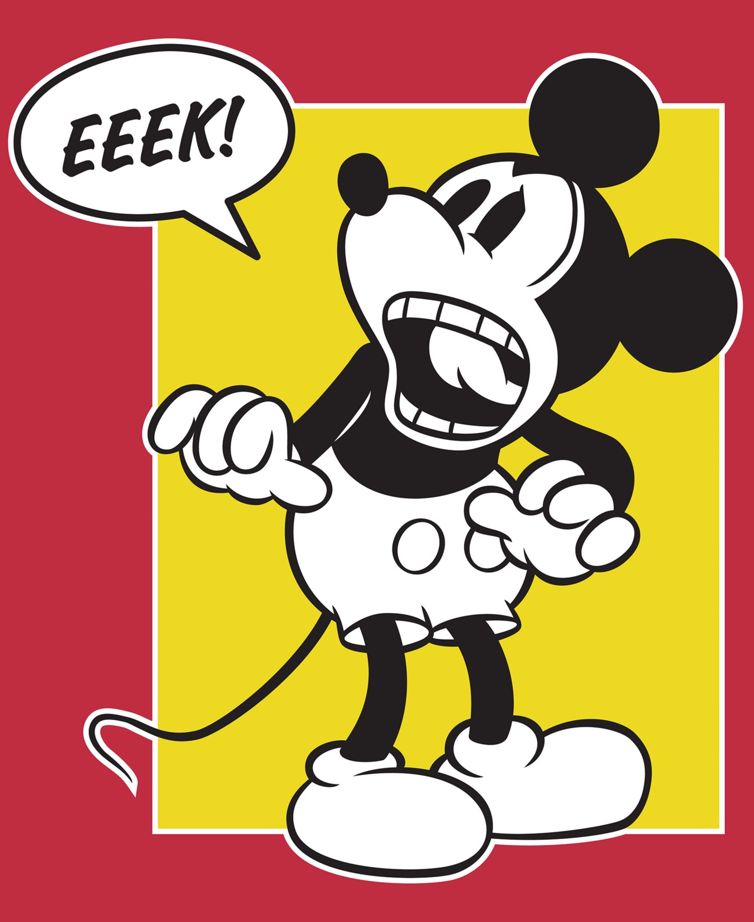 Men's Mickey Mouse Long-Sleeve Crewneck T-Shirt