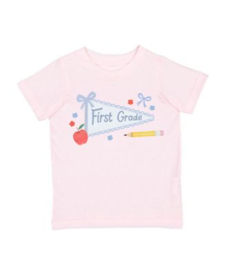 Little Girls First Grade Pennant Short Sleeve T-Shirt