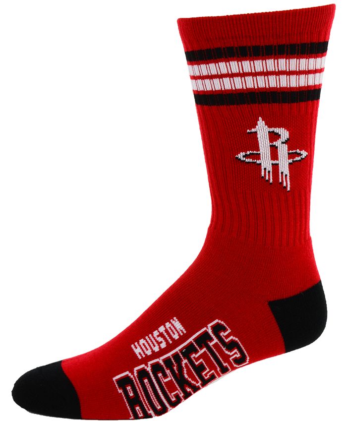 For Bare Feet - Houston Rockets 4 Stripe Deuce Crew 504 Sock