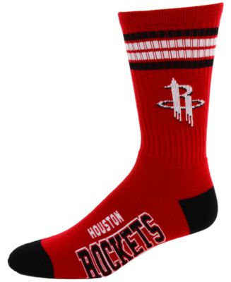 For Bare Feet Houston Rockets 4 Stripe Deuce Crew 504 Sock - Macy's