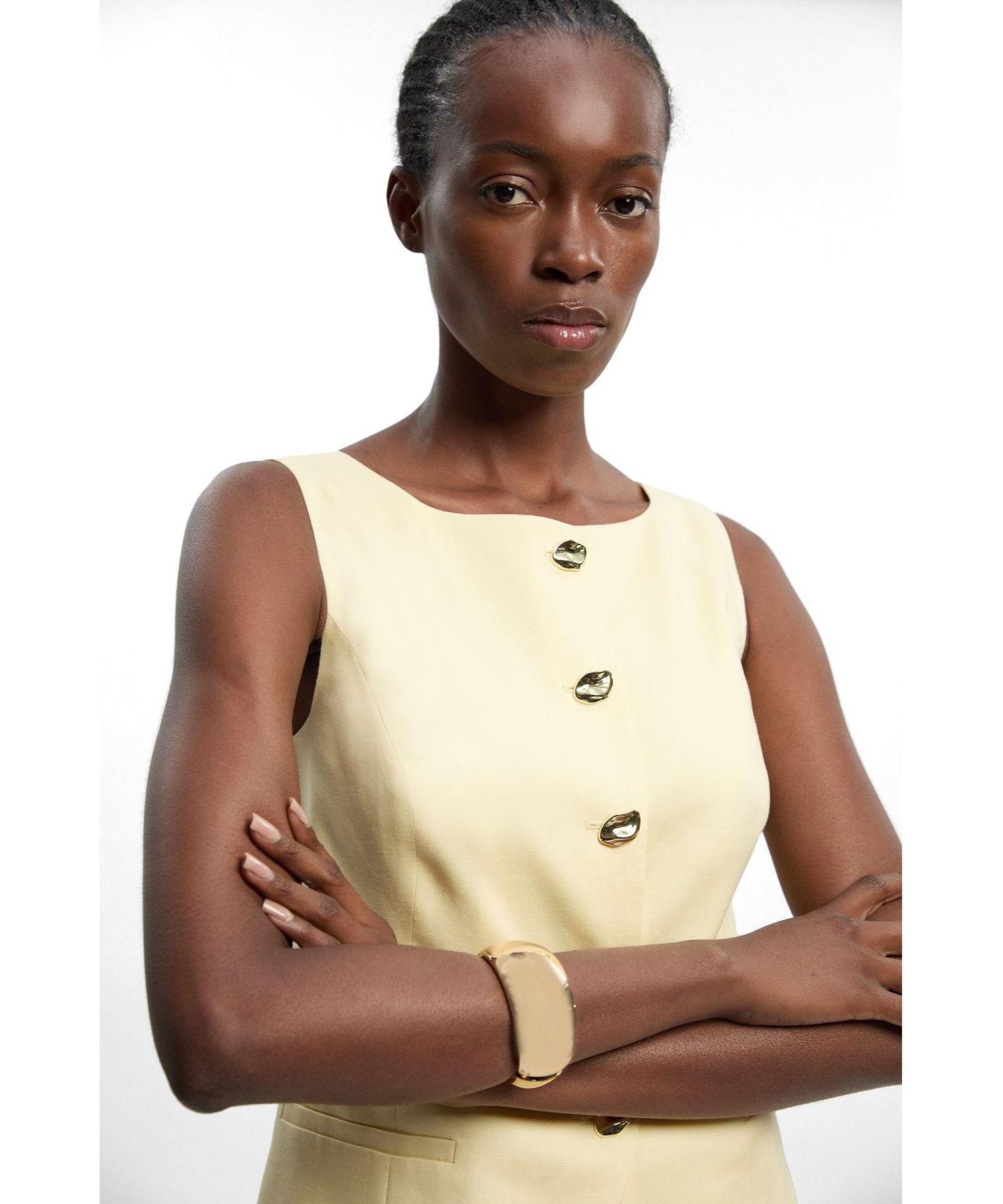 Women's Round Neck Button Waistcoat