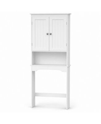 Over The Toilet Storage Cabinet Wooden Bathroom Space Saver Shelf Multipurpose Wall Mount Bathroom Organizer Cabinet For Home Bathroom Storage