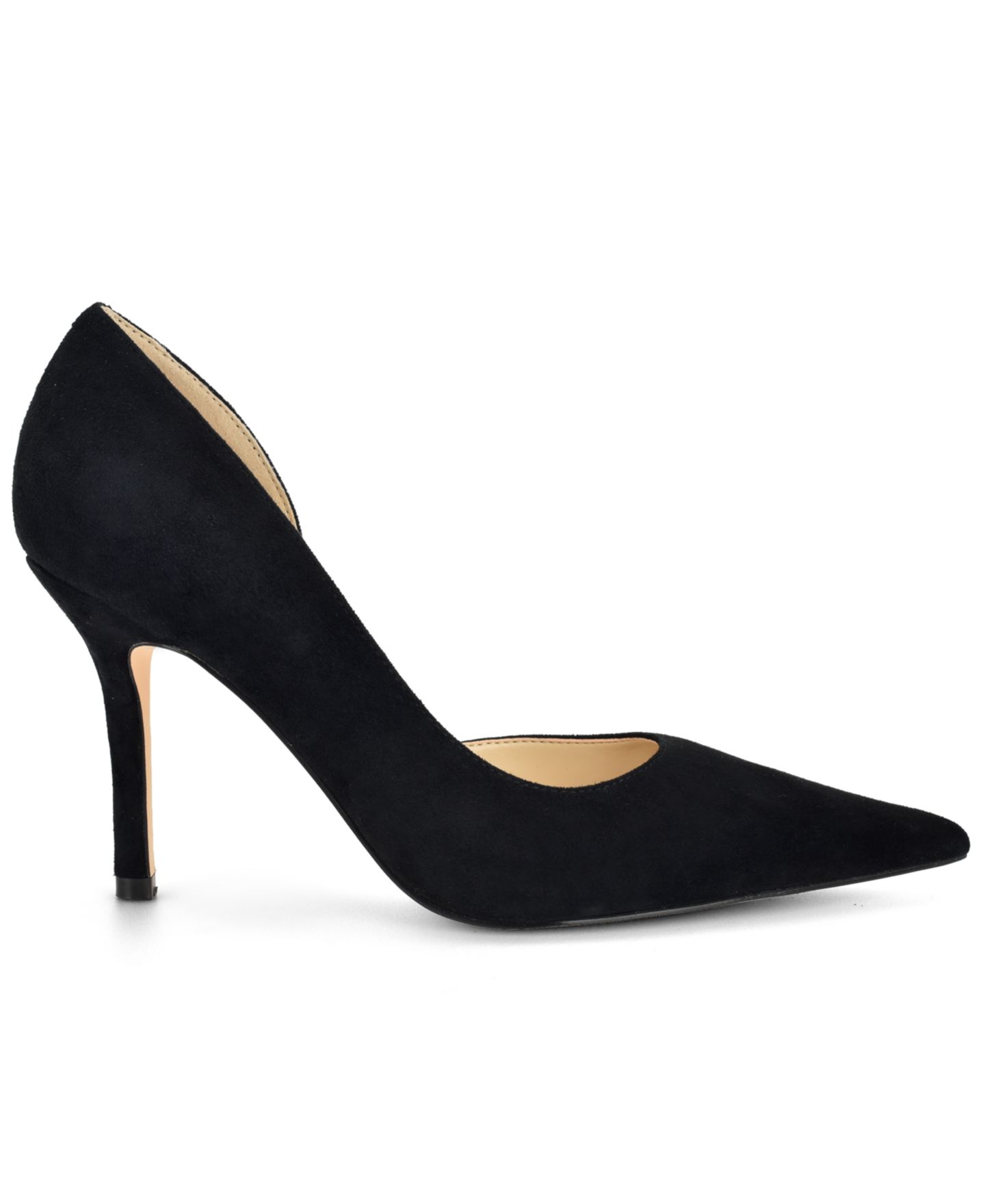 Женские туфли Nine West Grezza d'Orsay Pointed Toe Dress Pumps, цвет: Чёрный замшевый — фото 2