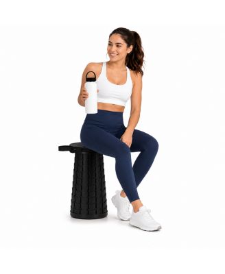 Portable Retractable Stool and 32 oz Insulated Tumbler Bundle - Travel, Camping and Outdoor Essentials