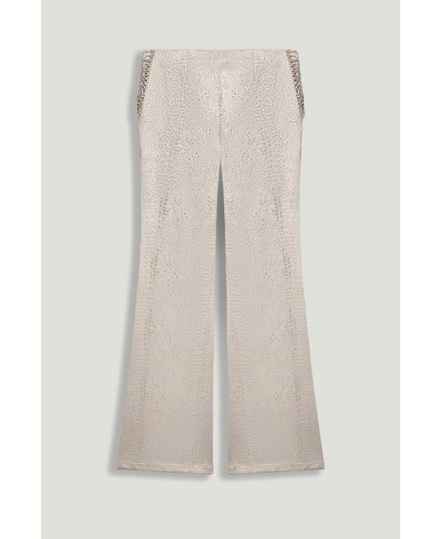 Women's Snake Print Jacquard Flare Trousers
