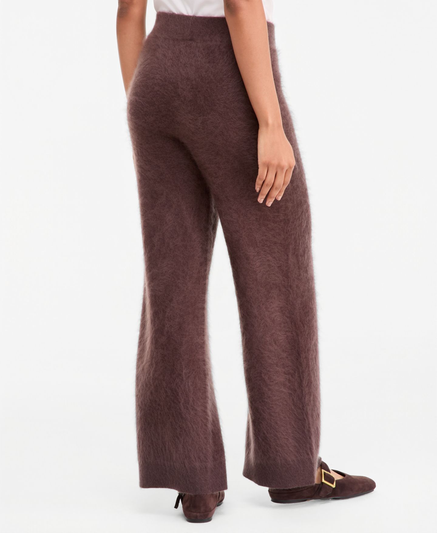 Женские брюки Charter Club 100% Cashmere Cozy Brushed Wide-Leg Pull-On, цвет: Кофейный — фото 4