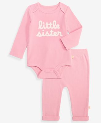 Baby Girls' Little Sister Bodysuit & Pants, 2-Piece Set