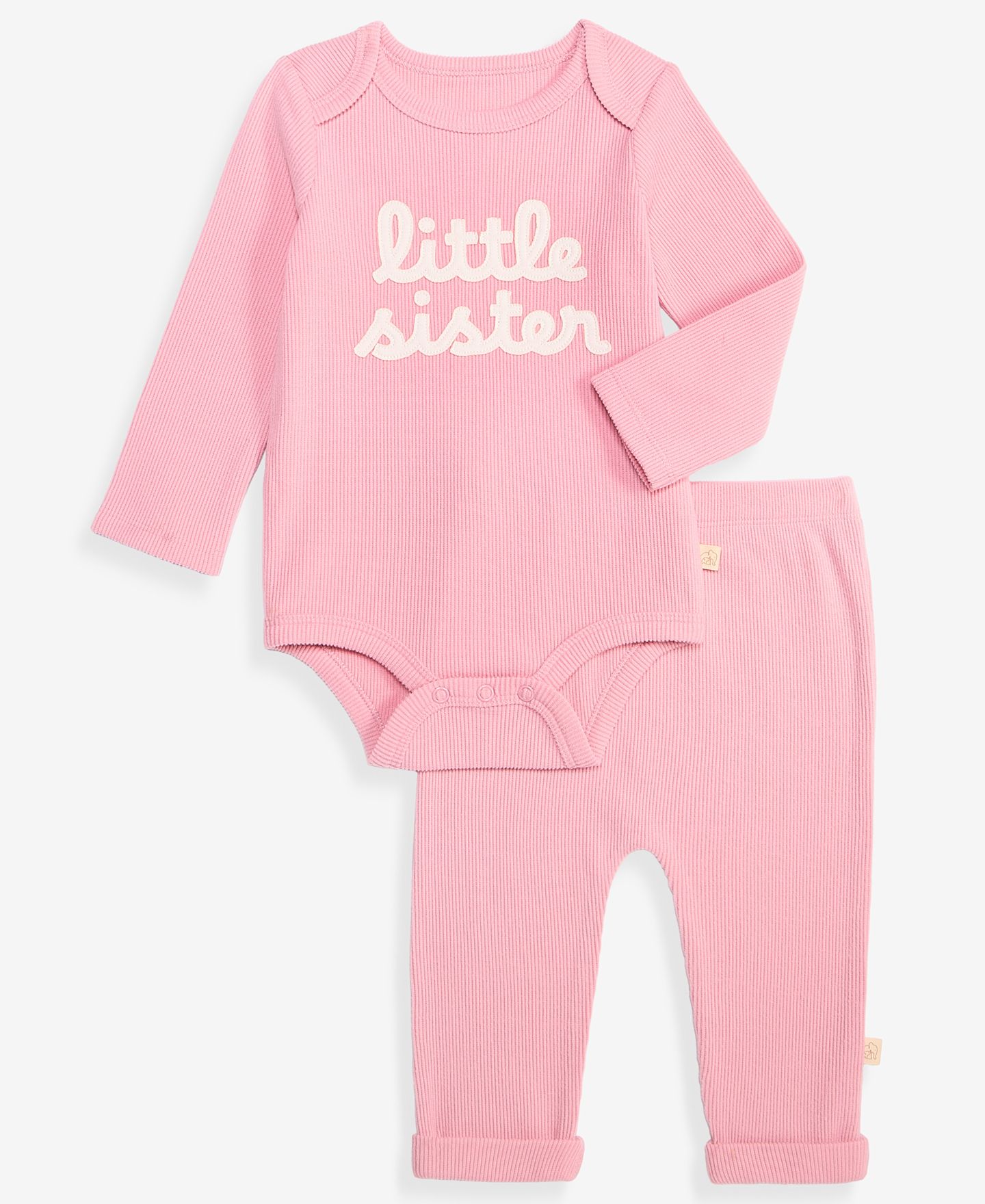 Детский комплект First Impressions Little Sister для девочки: боди и брюки — фото 1
