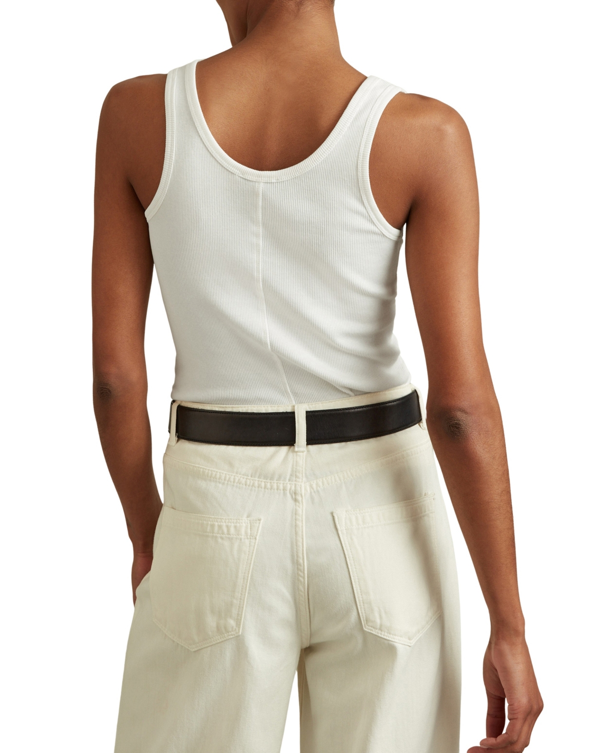 Reiss Women's Violet Scoop Neck Rib Vest