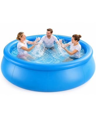 96" Inflatable Pool Family Above Ground Blow Up Yard Outdoor Summer Water Fun