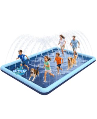 Dog Splash Pad Sprinkler Pool Non-slip Outdoor 120"x 87