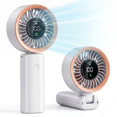 Handheld Portable Fan F30 4000mAh Rechargeable Battery LED Digital Display 100 Speed Wind Foldable Electric Personal Mini Travel Fan