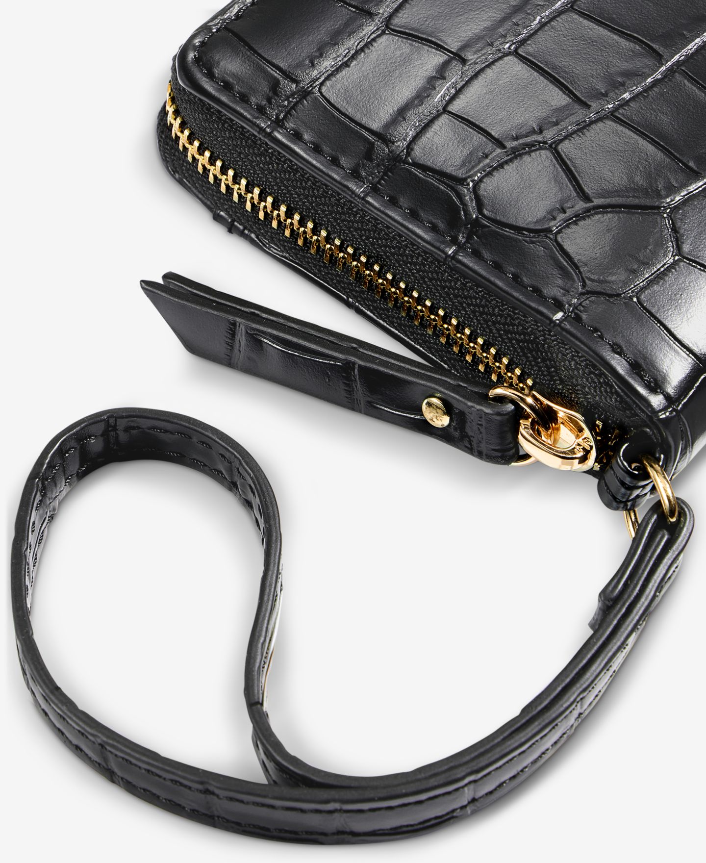 Женский кошелёк I.N.C. International Concepts Hazell Croco-Embossed Zip Around Wallet, цвет: Чёрный — фото 5