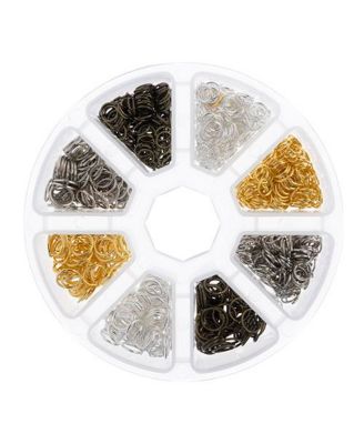 8-Slot Jump Rings Jewelry Findings Kit Assortment, 1200pieces