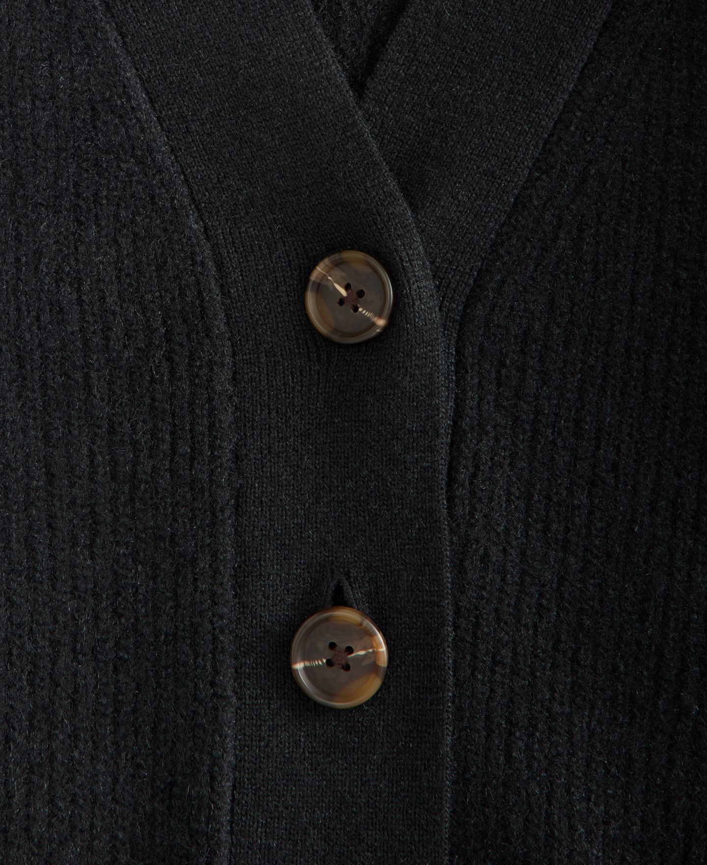 Женский кардиган On 34th 3-Button V-Neck, цвет: Глубокий чёрный — фото 4