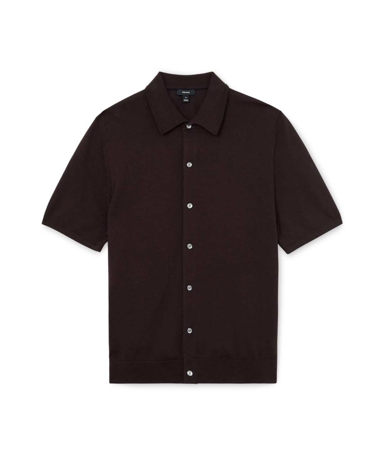 Reiss Men's Drayton Button Through Merino Shirt