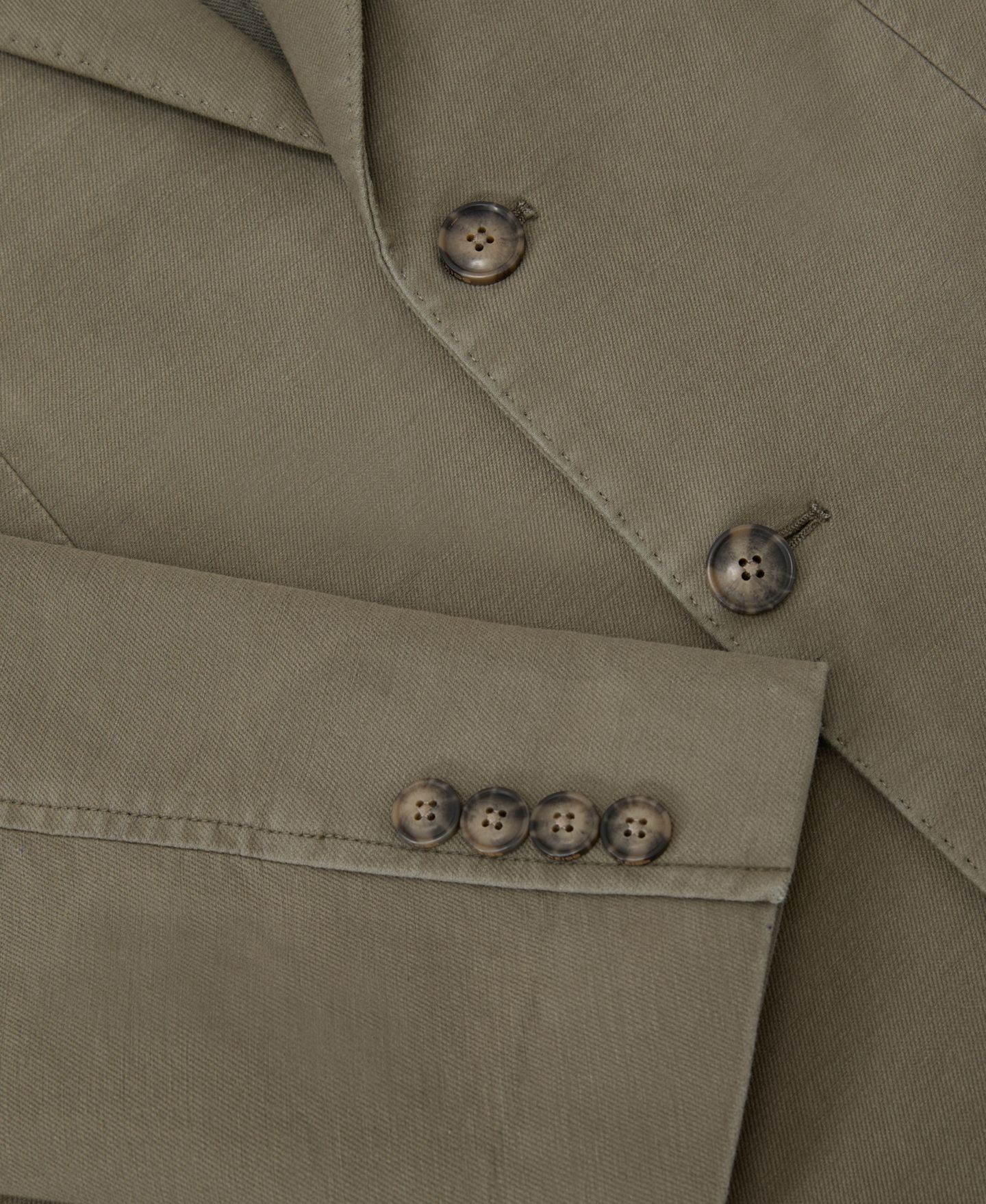 Мужской пиджак REISS Jason Two Button Notch Garment Dye Pique Blazer, цвет: Тёмный зелёный — фото 3