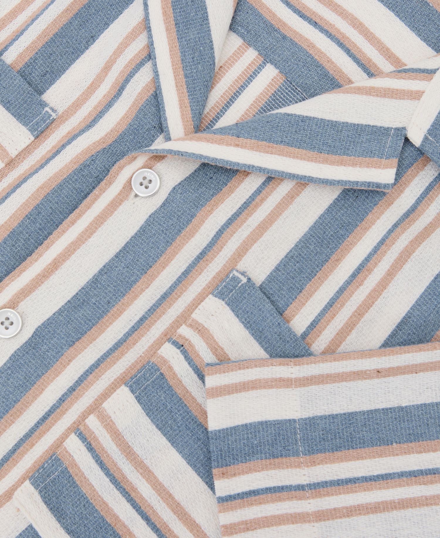 Men's Celeste Stripe Twin Pocket Cuban Shirt