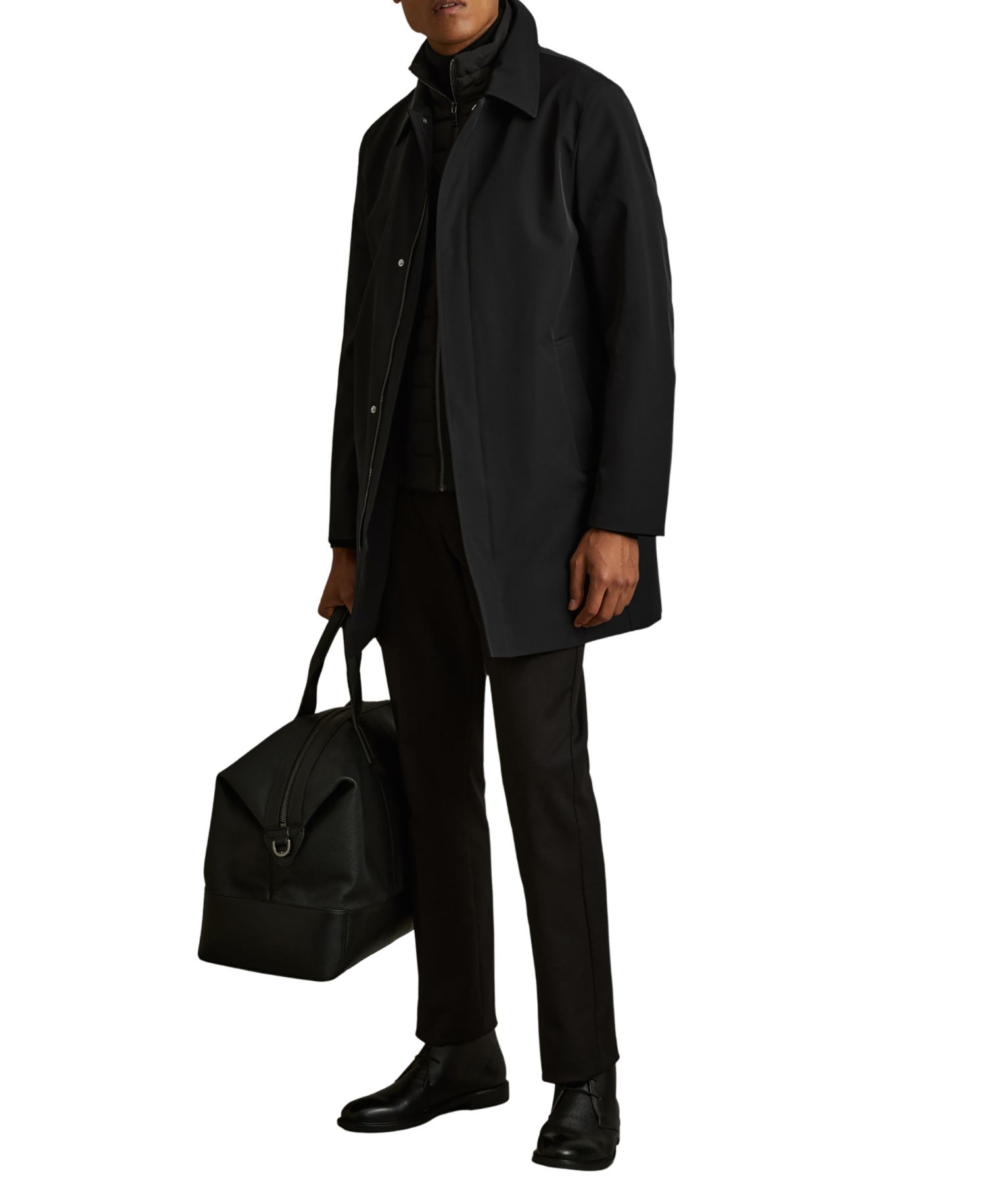 Men's Logan Hybrid Removable Funnel Neck Overcoat