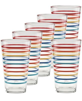 Vibrant Tapered Cooler Glasses, Set of 6