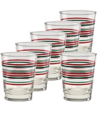 Holly Berry Christmas Double Old Fashioned Glasses, Set of 6