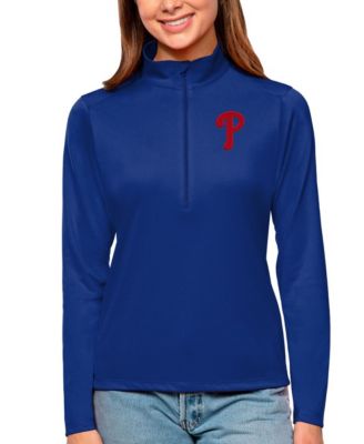 Women's Royal Philadelphia Phillies Tribute Quarter-Zip Pullover Top