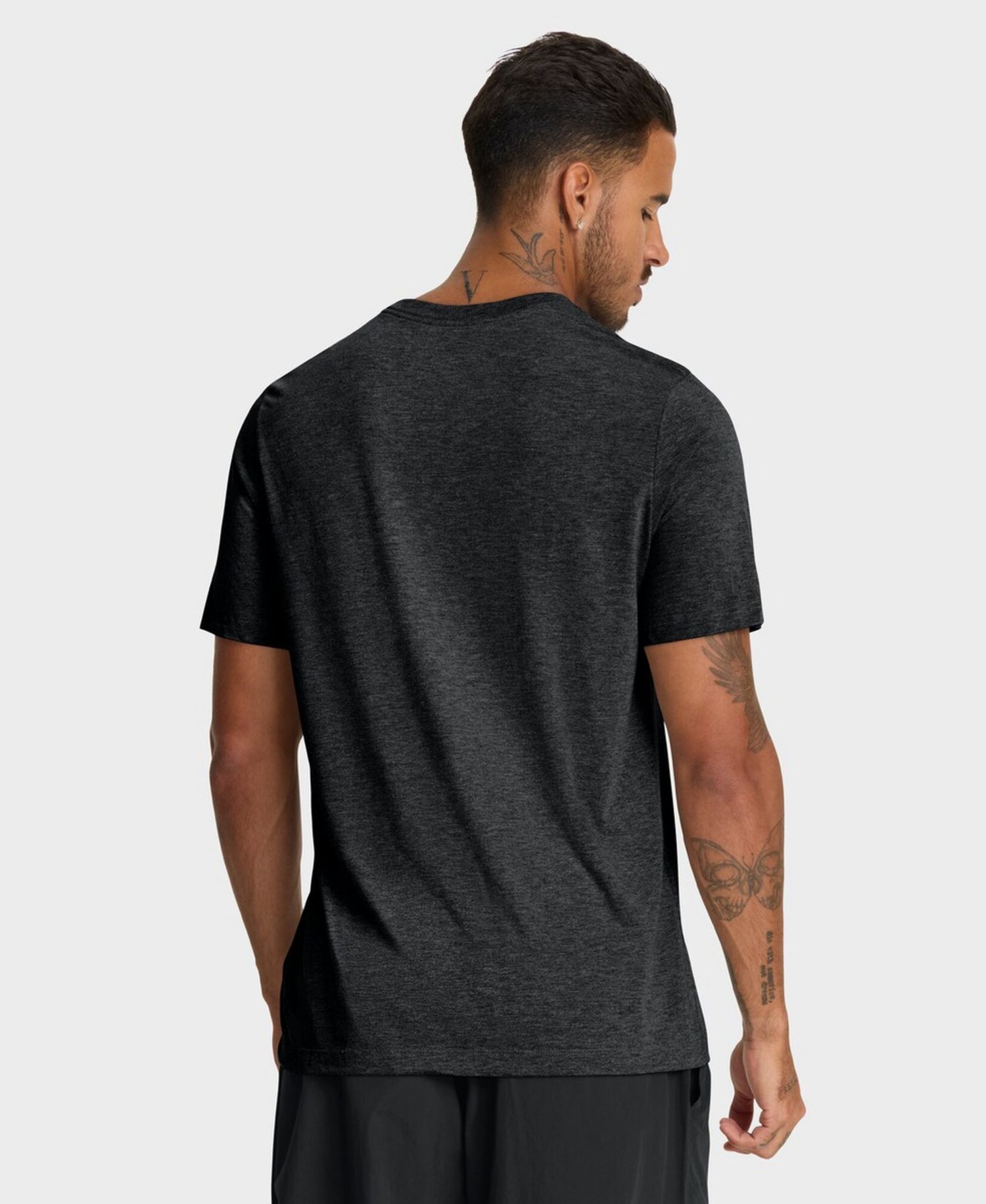 Men's Heather Black Baltimore Orioles Stacked Tri-Blend T-Shirt