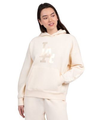Women's Cream Los Angeles Dodgers Pastel Relaxed Hoodie