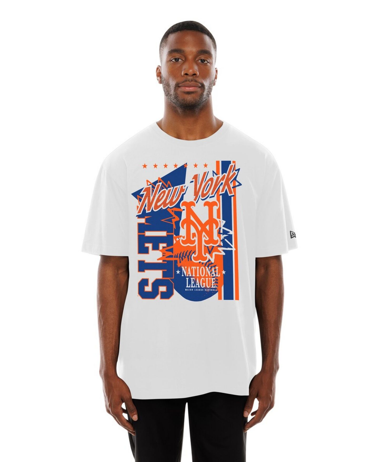 Мужская футболка New Era White New York Mets Big Graphic Domestic — фото 4