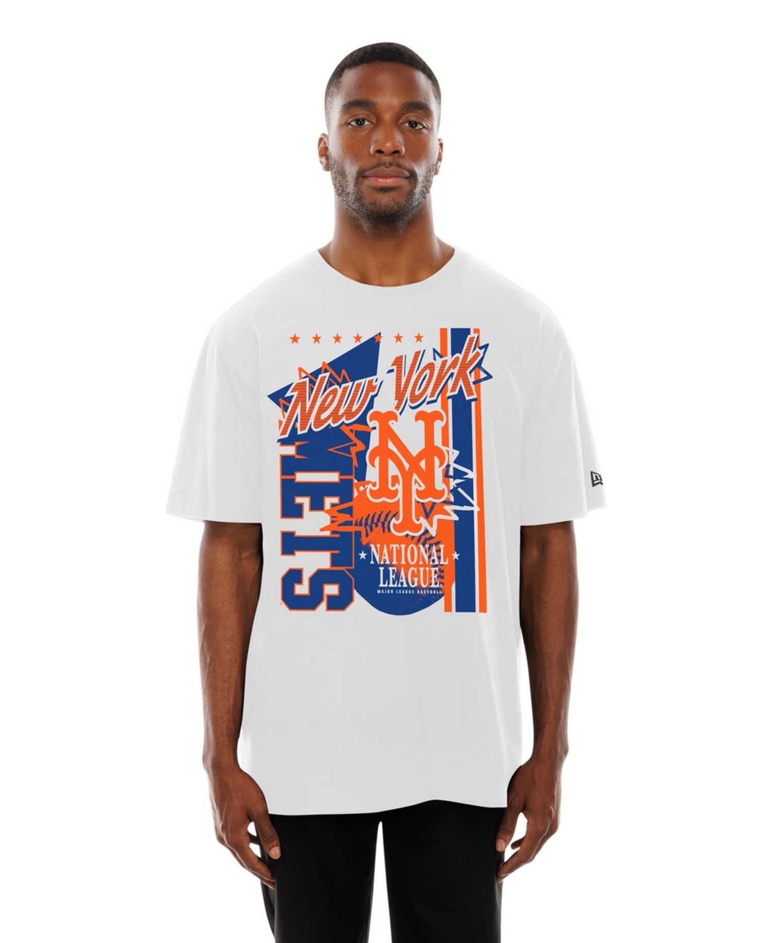 Men's White New York Mets Big Graphic Domestic T-Shirt