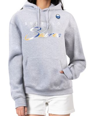 Women's Gray Buffalo Sabres Shadow Logo Fleece Hoodie