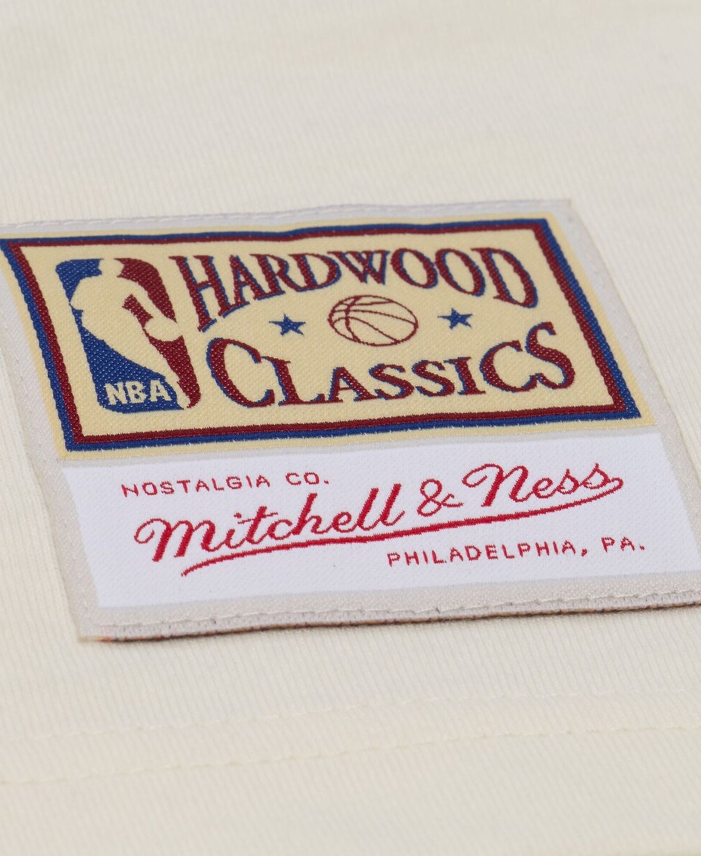 Мужская футболка Mitchell & Ness Cream Minnesota Timberwolves Hardwood Classics Chainstitch Premium — фото 2