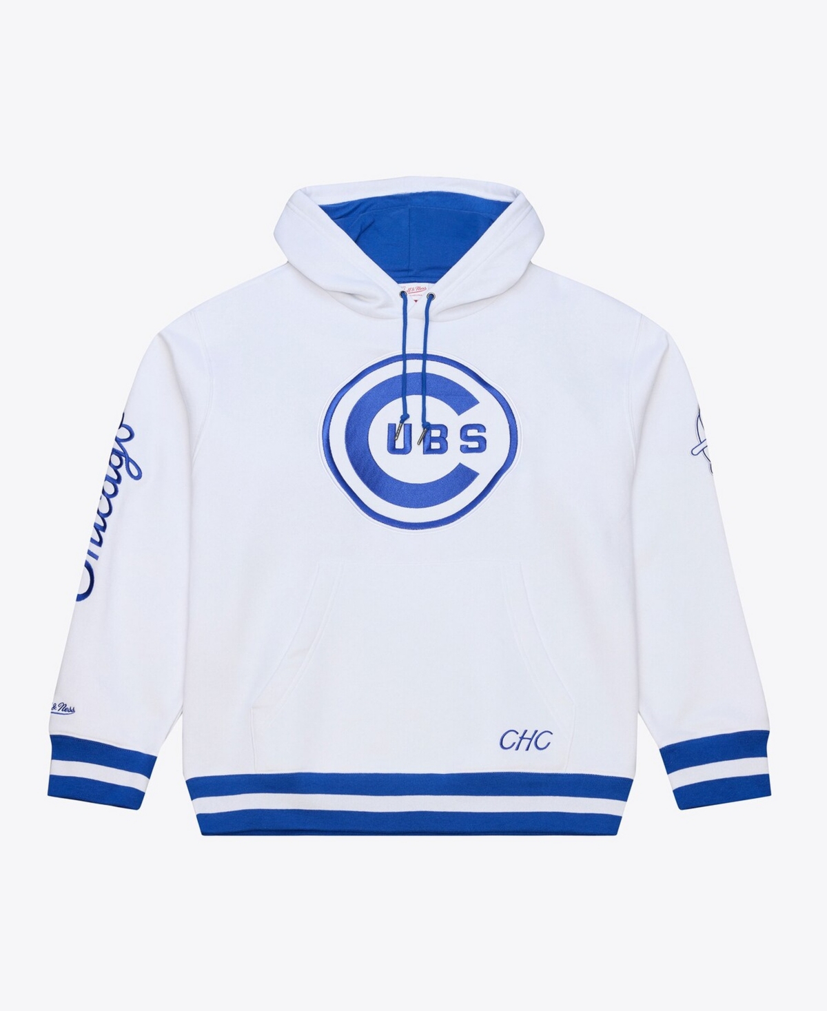 Mitchell & Ness Men's White Chicago Cubs Cooperstown Collection Fleece Hoodie