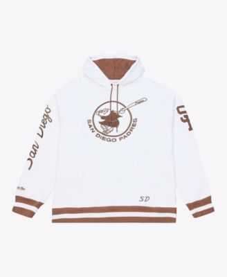 Men's White San Diego Padres Cooperstown Collection Fleece Hoodie