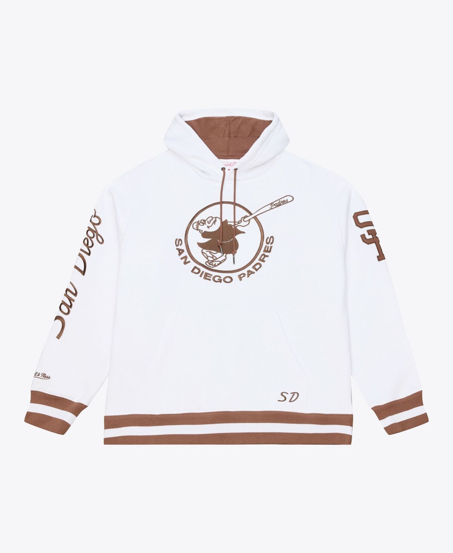 Мужское худи Mitchell & Ness White San Diego Padres Cooperstown Collection Fleece — фото 1