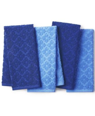 Spade Flower Jacquard 4-Pack Kitchen Towels