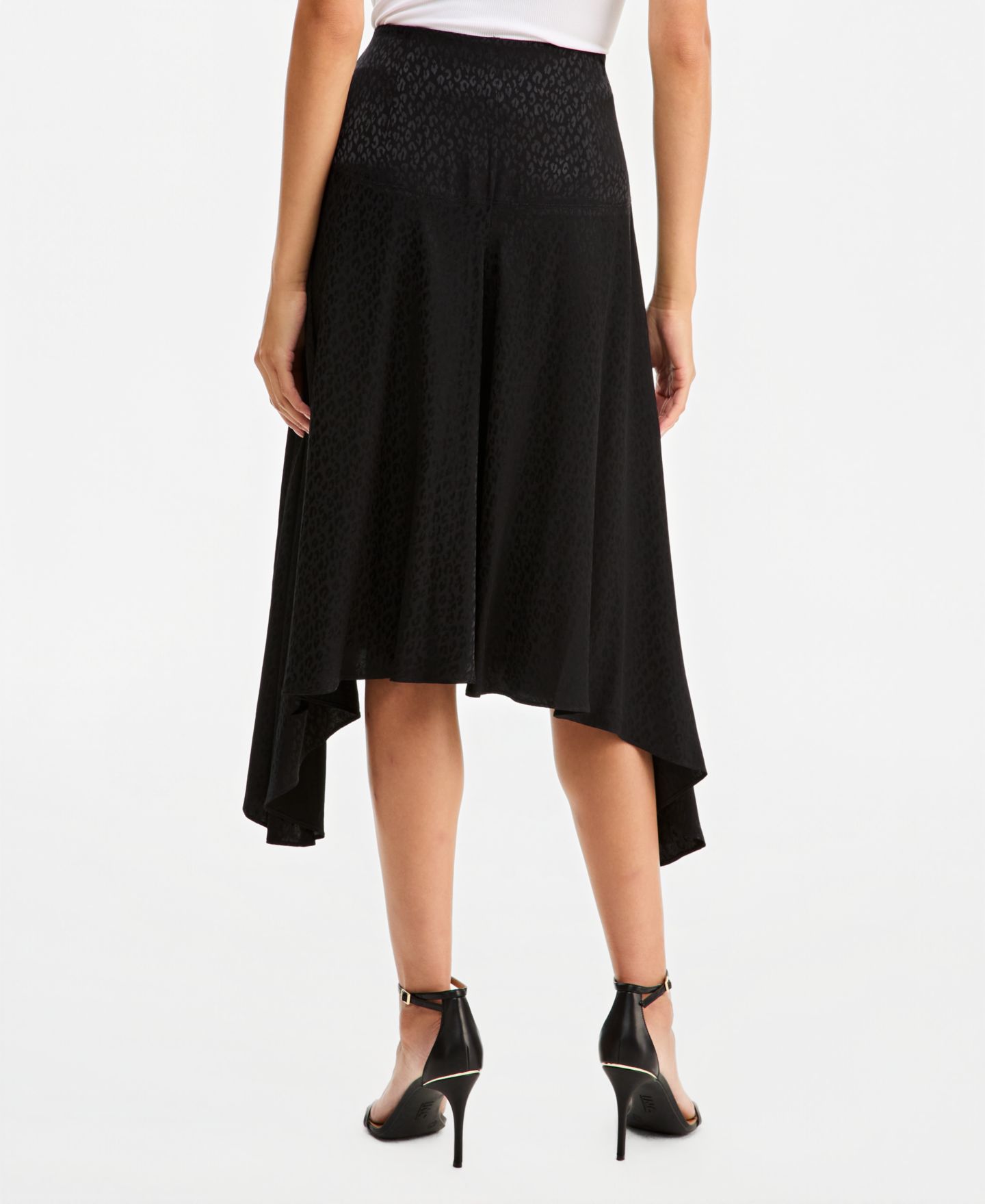 Женская юбка I.N.C. International Concepts High-Waisted Midi Jacquard, цвет: Глубокий чёрный — фото 3